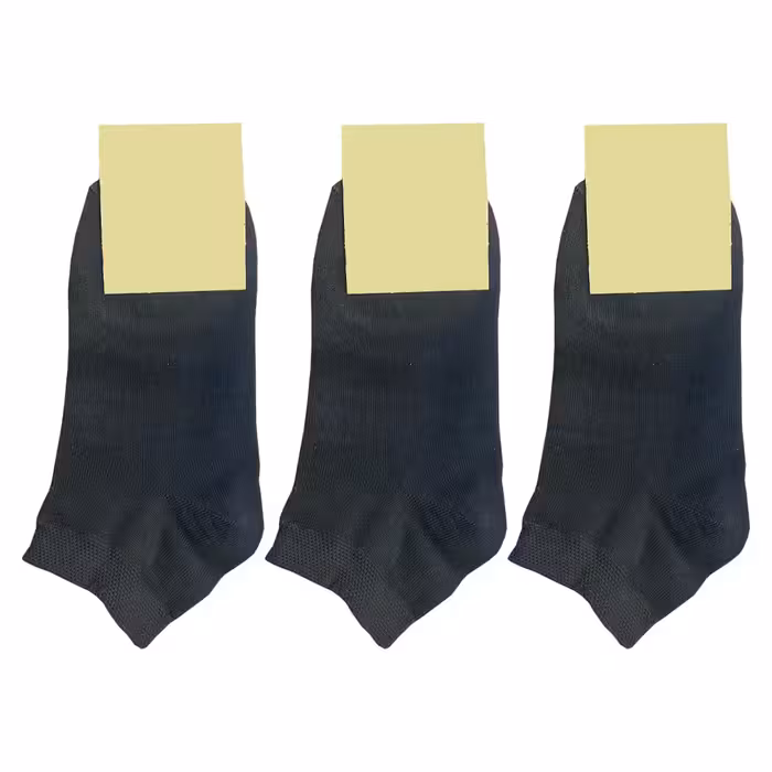 جوراب ساق کوتاه مدل نانو تنفس طبیعی کد P305 بسته 3 عددی