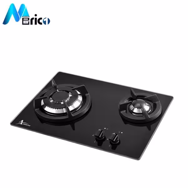 گاز رومیزی اخوان کد v29 دو شعله شیشه مشکی