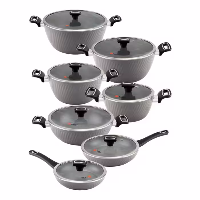 سرویس قابلمه 14 پارچه فورج با دستگیره باکالیت