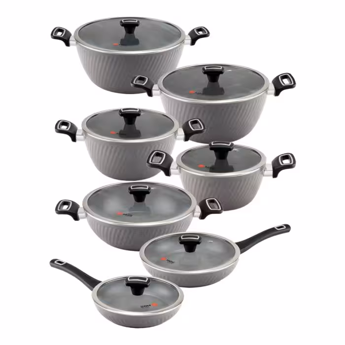 سرویس قابلمه 14 پارچه فورج با دستگیره باکالیت