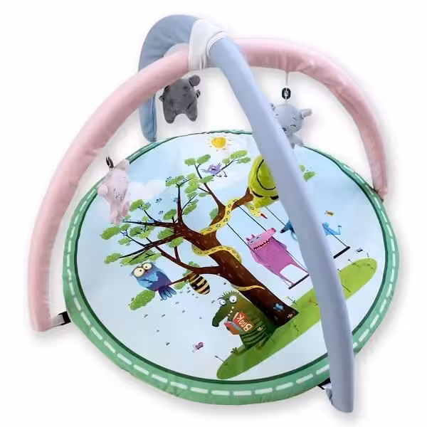 تشک بازی مخمل طرح درخت و حیوانات