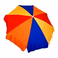 سایه بان قطر دو متر با پارچه نانو طرح ساده آب گریز رنگ 4رنگ (آبی،قرمز،زرد،نارنجی)،مسافرتی