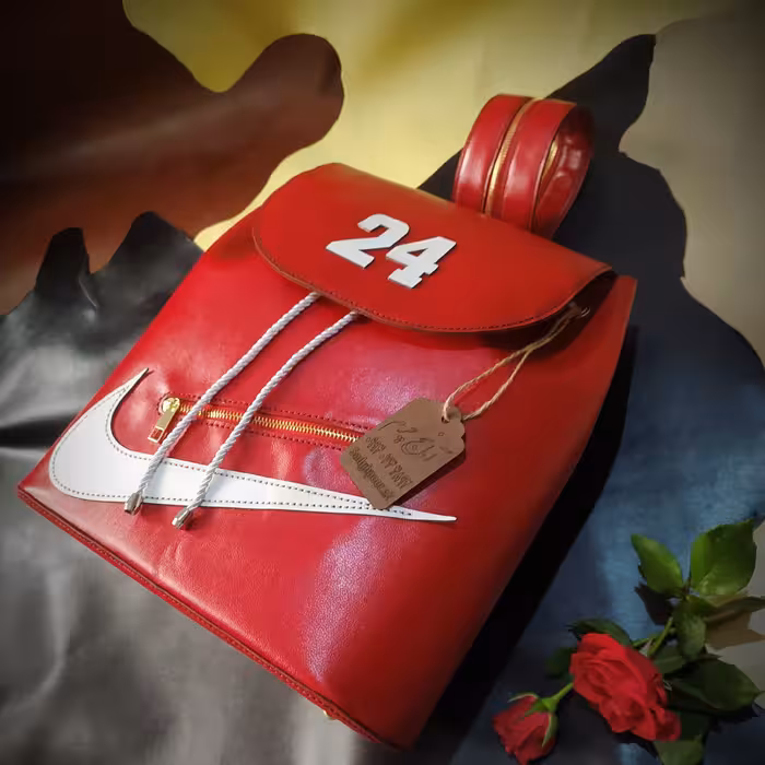 کوله پشتی ورزشی چرم طبیعی دستدوز 