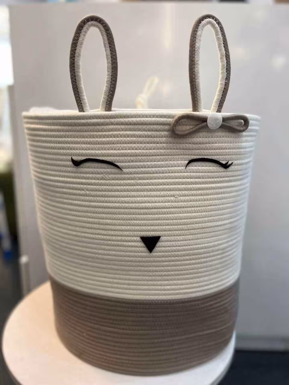 سبد دربدار لاکچری ایسیز اتاق کودک سایز بزرگ طرح خرگوش Isiz