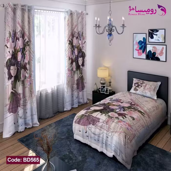 قیمت و خرید روتختی طرح گلدار یک نفره برند دکو کد BD565