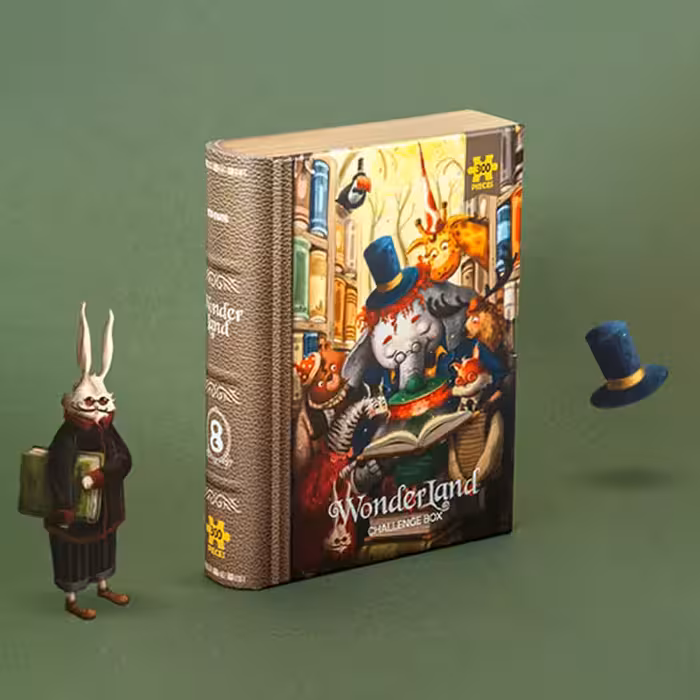 پازل کودک KID FANS مدل کتابخانه Wonder Land LIBRARY کد KS2423