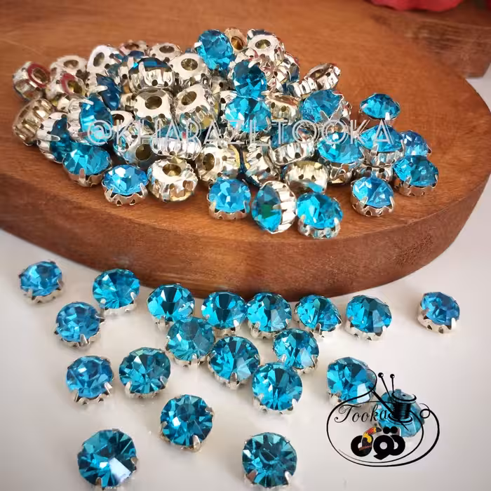 نگین گرد پایه دار 8 میل