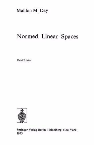 خرید و دانلود نسخه کامل کتاب Normed Linear Spaces, 3rd Edition (Ergebnisse der Mathematik und ihrer Grenzgebiete)