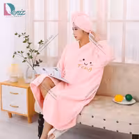 حوله تن پوش پولیشی دوتکه TIME رنگ صورتی
