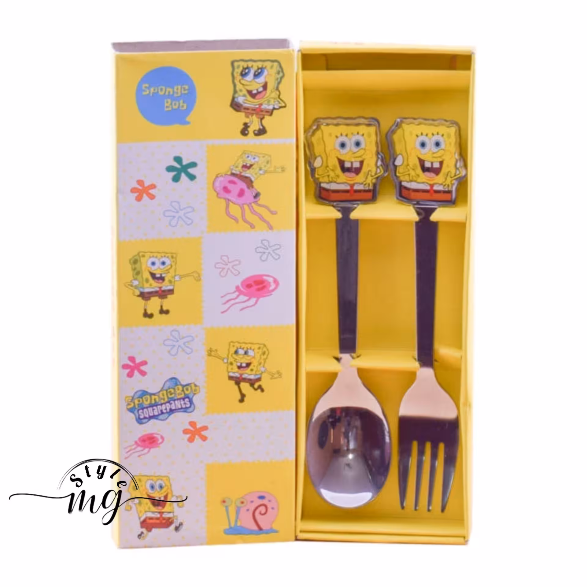 قاشق و چنگال کودک طرح باب اسفنجی