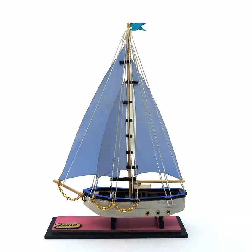 ماکت کشتی چوبی طول 13 سانتیمتری