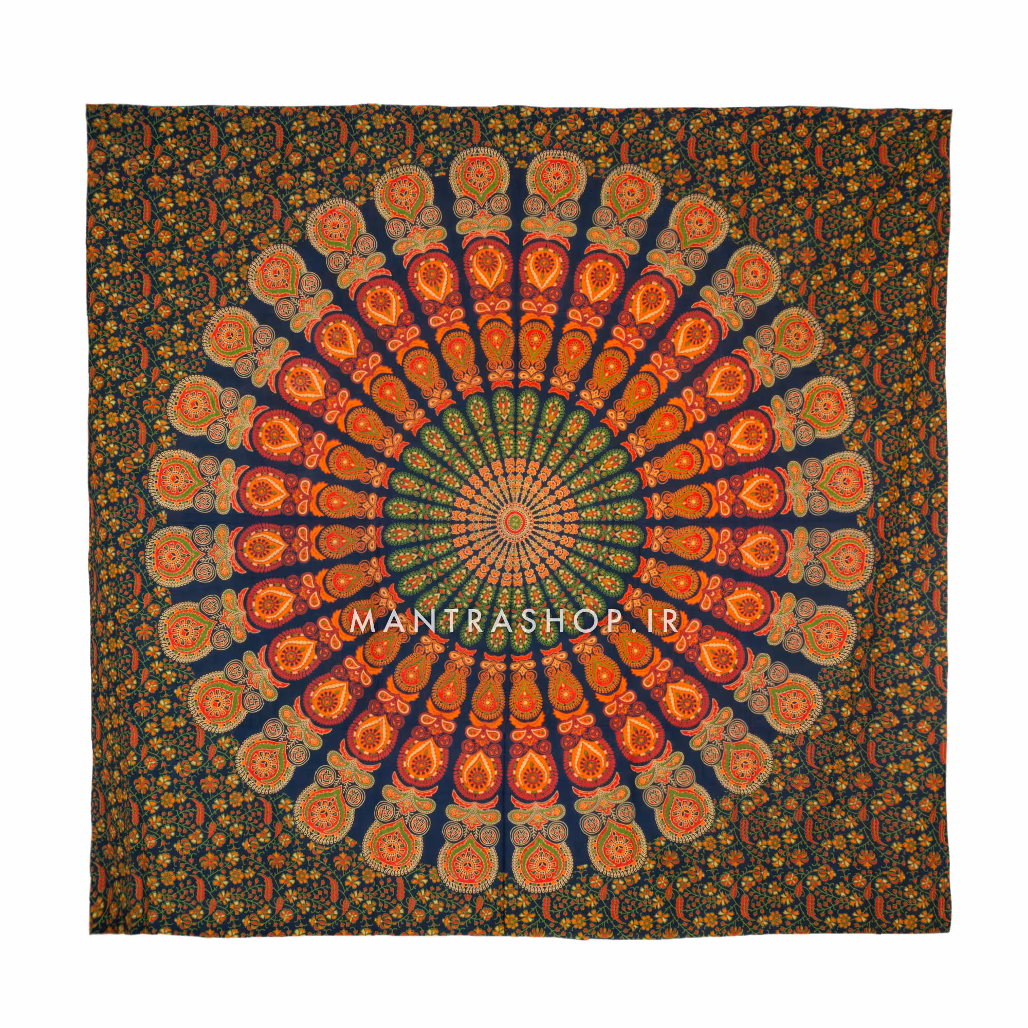 بکدراپ تپستری هندی طرح ماندالا (روتختی دو نفره) کد 294