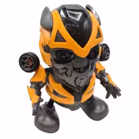 ربات مبارز زرد کد 163 بی 155 چراغدار موزیکال کد 304328 خارجی 00