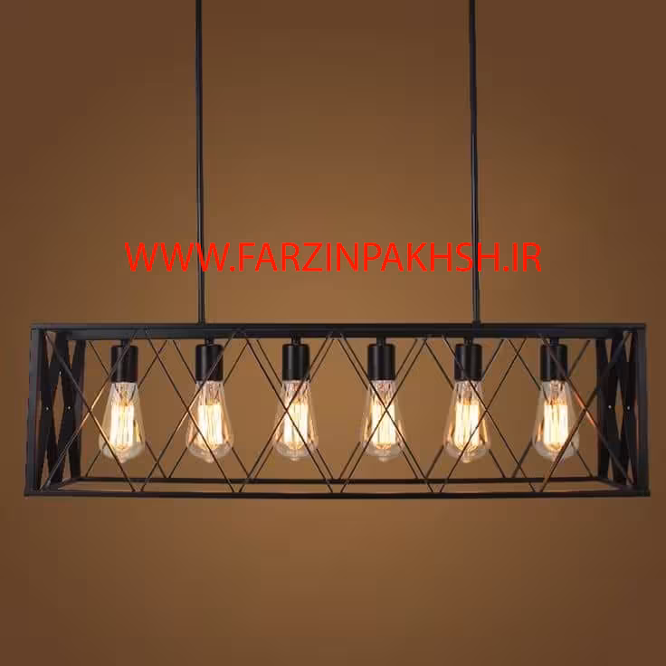 لوستر آویز مدرن مشکی مدل Z_17