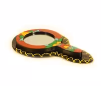 آینه دسته دار چوبی دستساز  MH1018