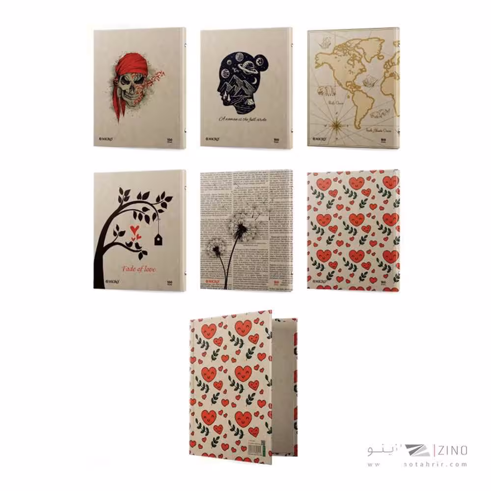 دفترکلاسوری26حلقه100برگ قفل فلز کرافت میکرو کدF14