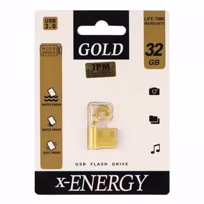 فلش 32 گیگ ایکس-انرژی X-Energy Gold USB3.0