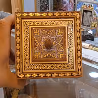 جا جواهری خاتم و نقاشی برجسته تذهیب کار دست 