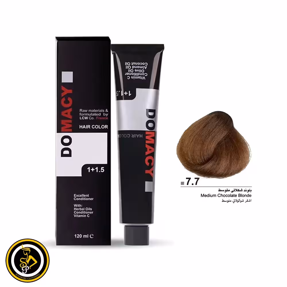 رنگ مو بلوند شکلاتی متوسط دوماسی شماره 7.7