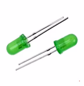 LED Green 3mm  سبز مات پایه کوتاه
