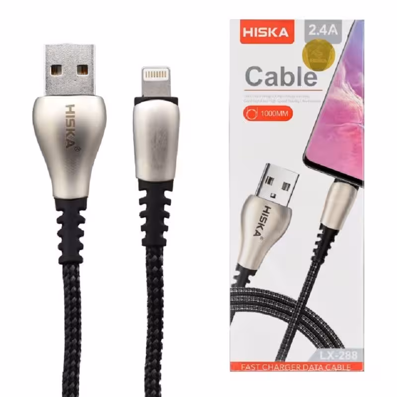 کابل شارژ لایتنینگ (آیفون) هیسکا مدل HISKA LX-288 Lightning Cable  مشکی
