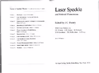 خرید و دانلود نسخه کامل کتاب Laser speckle and related phenomena