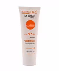 کرم ضد آفتاب بی رنگ مناسب برای انواع پوست SPF95 دکتر ژیلا ۵۰ گرم