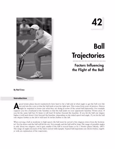 خرید و دانلود نسخه کامل کتاب Ball trajectories. Factors influencing the flight of the ball