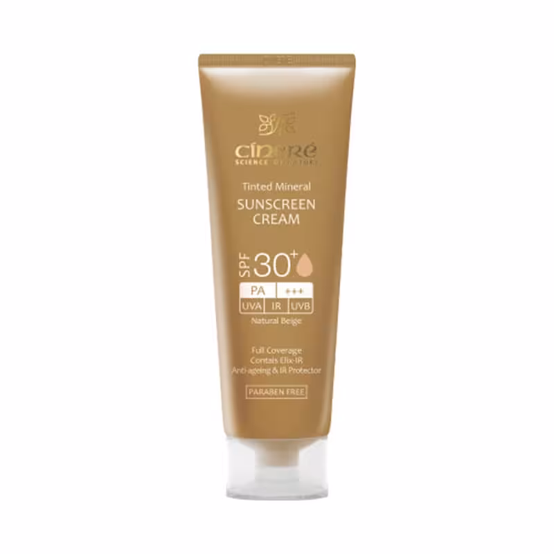 کرم ضد آفتاب رنگی SPF30 دارای پوشانندگی بالا همانند BB کرم سینره(حجم: 50 میلی‌لیتر)