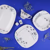 سرویس غذا خوری 40 پارچه اوپال هومیت طرح ماریا آبی مربع