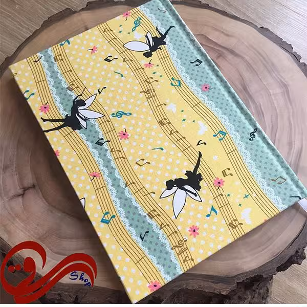 دفتر قطع وزیری طرح تینکربل Fabric Handmade Notebook