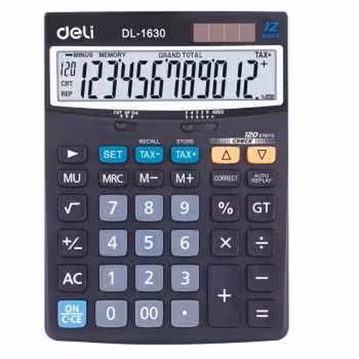 ماشین حساب رومیزی 2صفر12رقم دلی1630