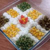 سالاد الویه مرغ یک کیلو خانگی