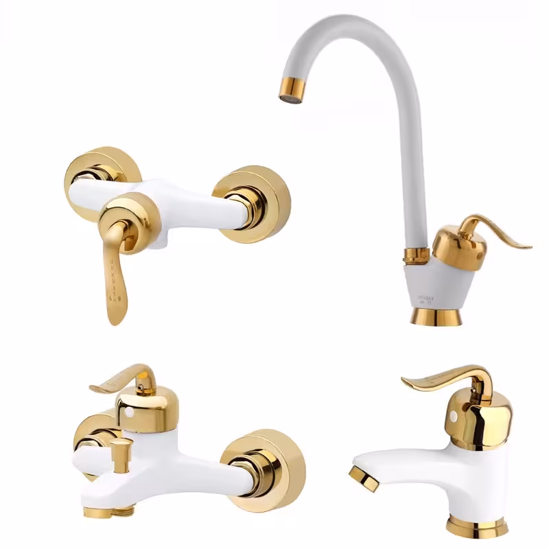 شیر الات مدل قاصدک سفید طلایی