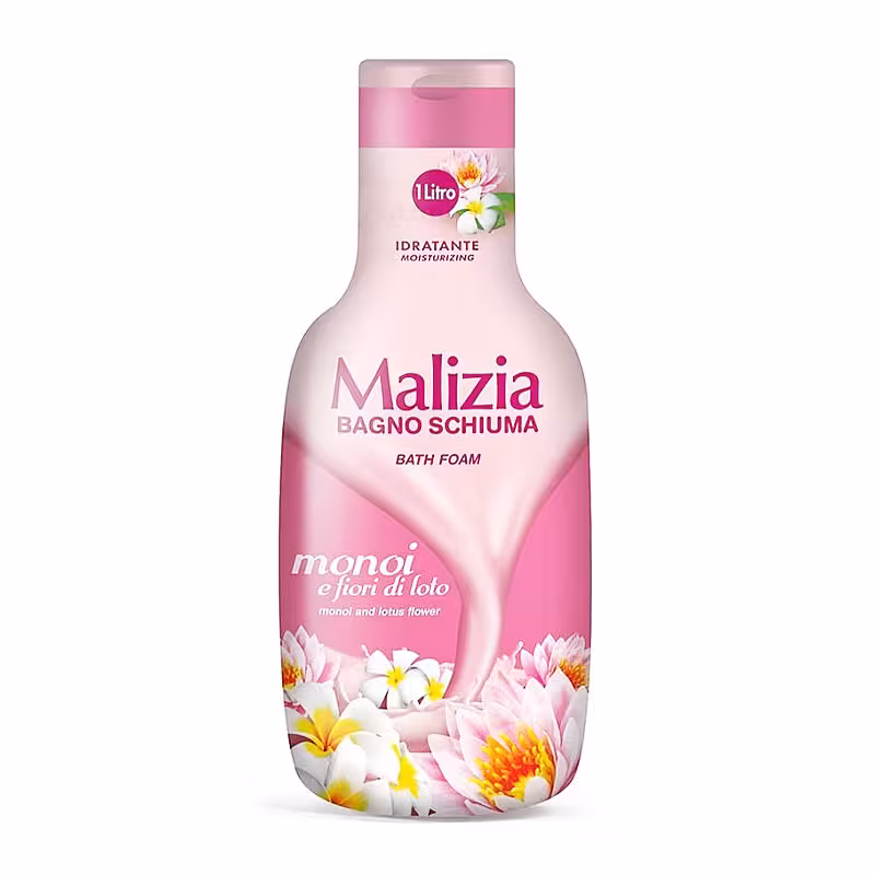 شامپو بدن مالزیا Malizia رایحه گل نیلوفر و مونوی مدل Monoi حجم 1000ml