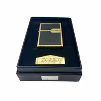 فندک بنزینی زورو رنگ مشکی طلایی کد L130048