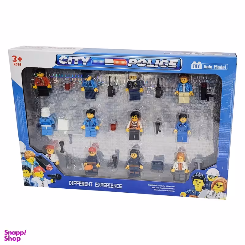 ساختنی طرح پلیس شهر مدل مشاغل مجموعه 12 عددی