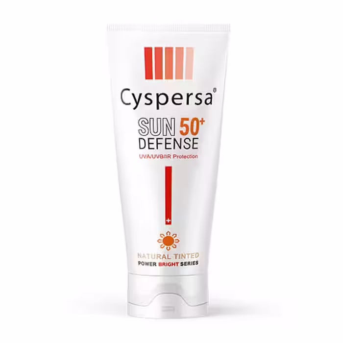 کرم ضد آفتاب رنگی ( طبیعی ) روشن کننده SPF50 سیسپرسا حجم 50 میل