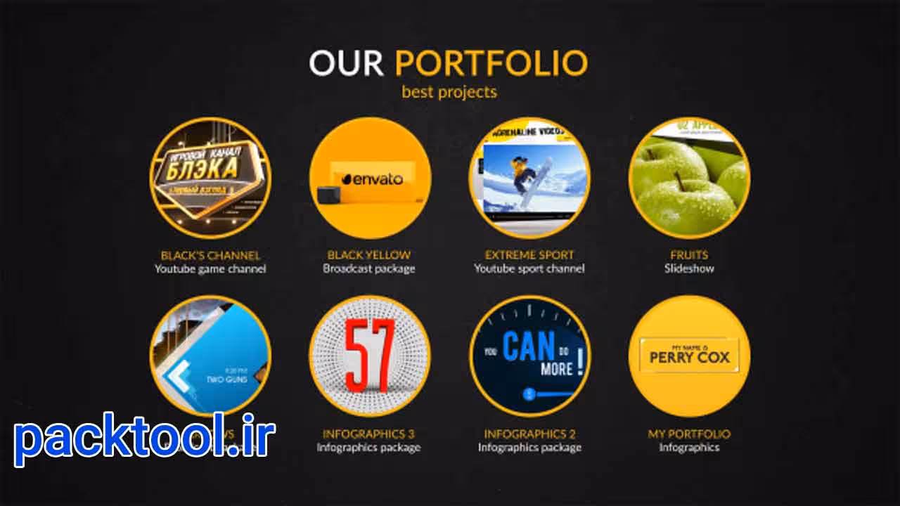 پروژه افتر افکت اینفوگرافیک آژانس تبلیغاتی Advertising Agency Infographics - پک تول