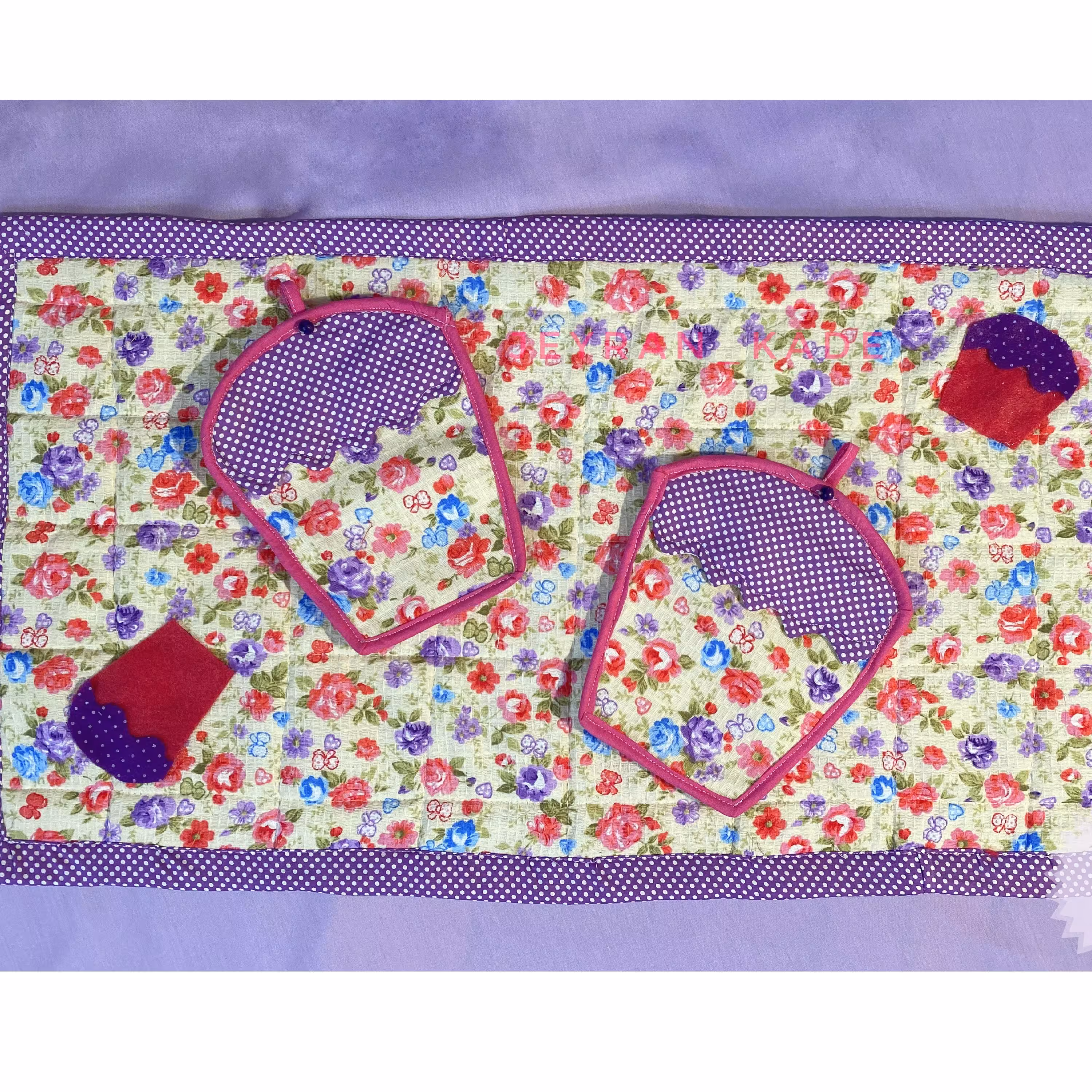 ست آبگیر و دستگیره آشپزخانه کاپ کیکی