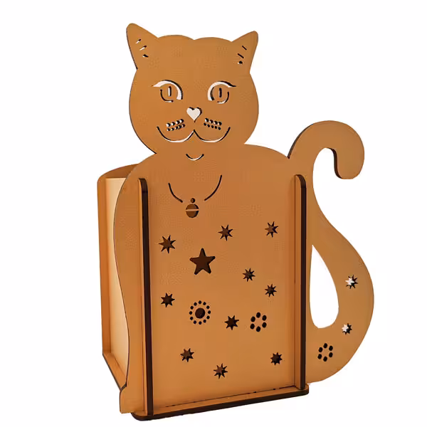 جامدادی رومیزی طرح پلنگ (جنس چوبی)