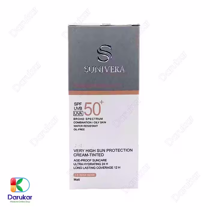 کرم ضدآفتاب رنگی سانیورا مناسب پوست چرب با SPF50