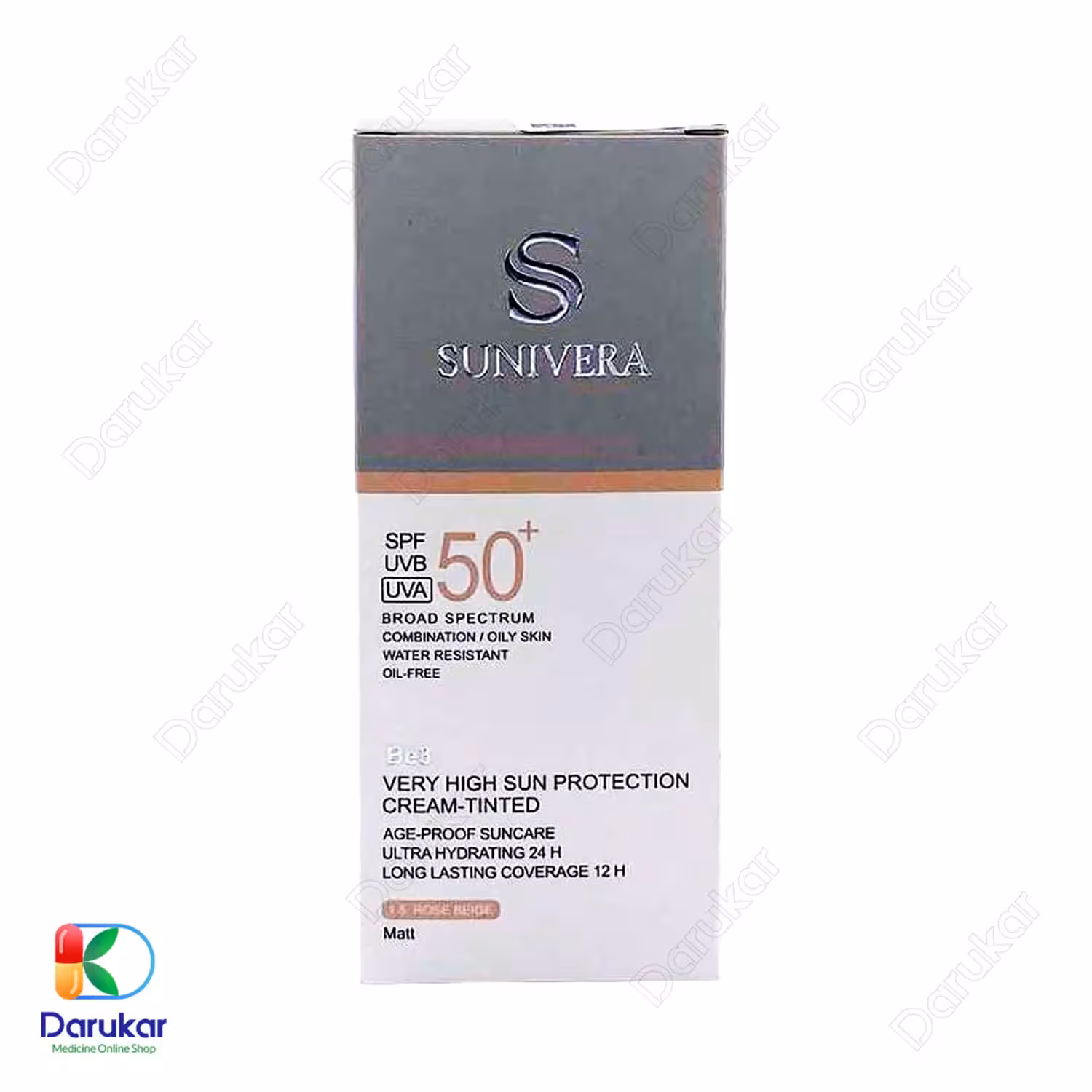 کرم ضدآفتاب رنگی سانیورا مناسب پوست چرب با SPF50