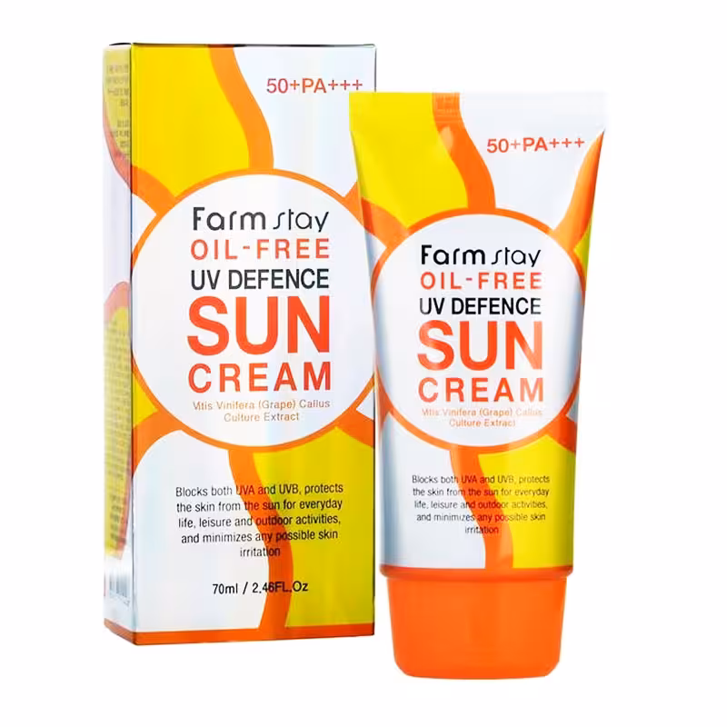ضد آفتاب بدون روغن فارم استی Farm stay مدل UV defence sun screen SPF50 حجم 70ml