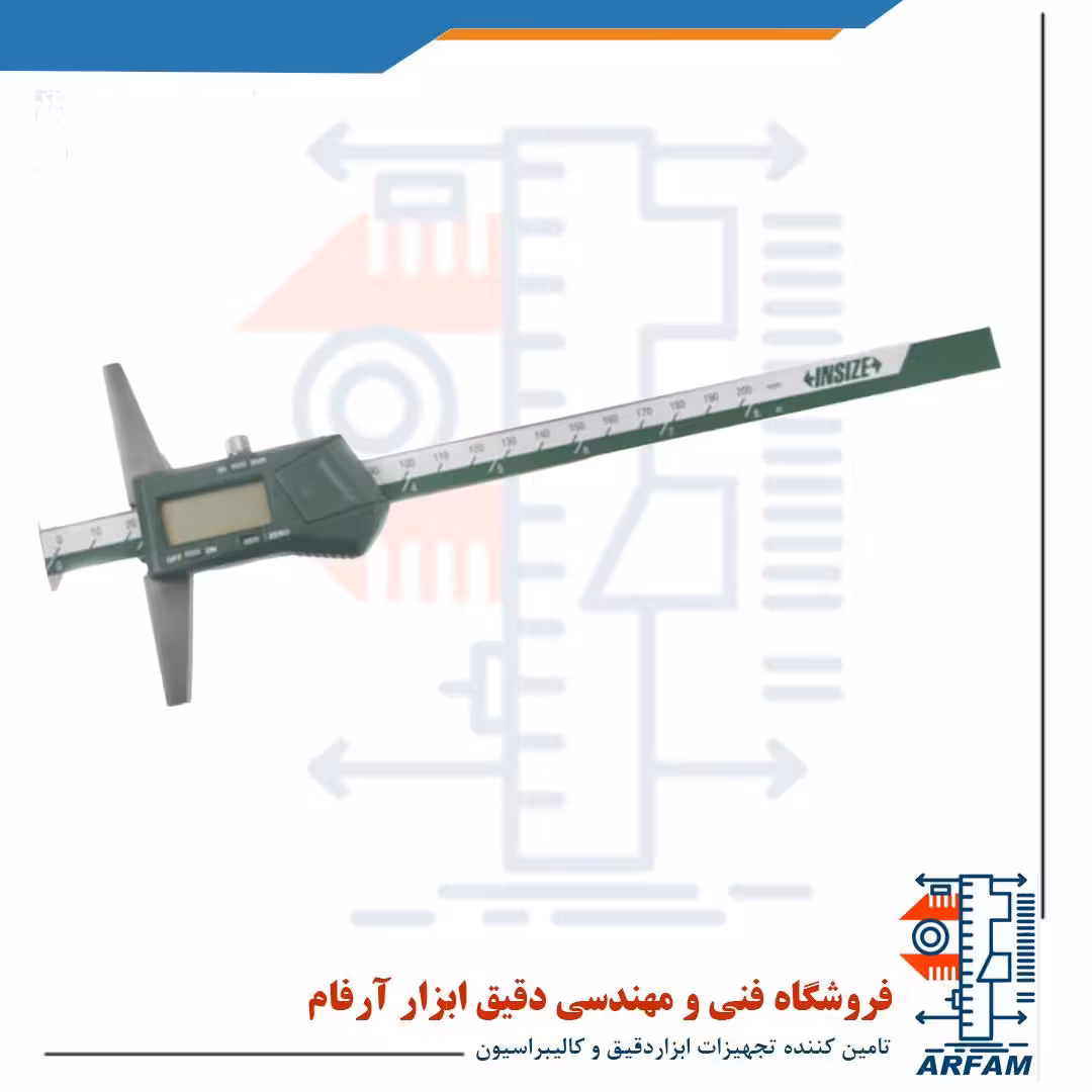 کولیس عمق سنج دیجیتال اینسایز دو لبه 200 میلی متر مدل 200-1144