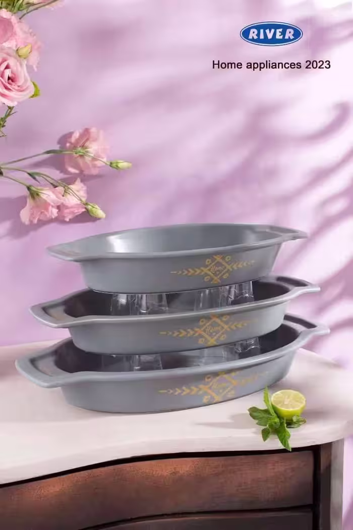 تابه بیضی کوچک طوسی ریور کد 8171-32G
