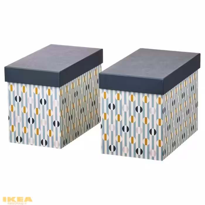 مجموعه 2 عددی جعبه درب دار مدل DAKSJUS | برند ایکیا | ارسال 15 الی 20 روز کاری