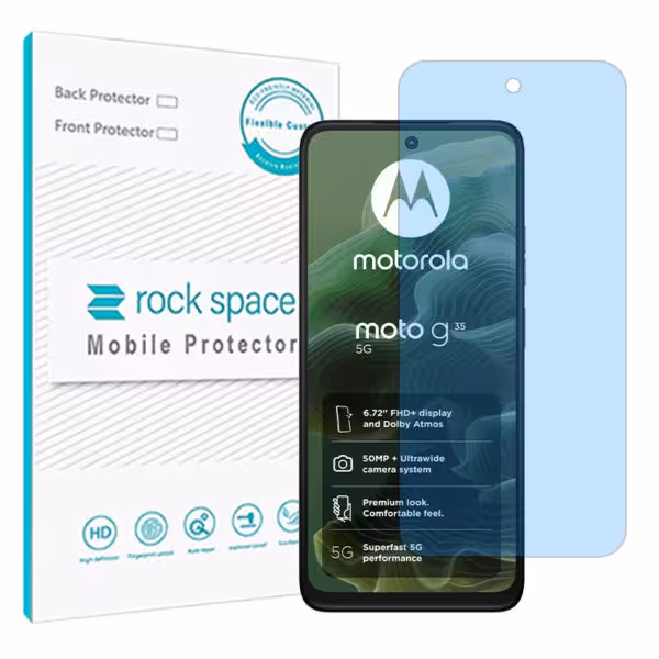 گلس موتورولا Moto G35 مدل نانو هیدروژل آنتی بلو برند راک اسپیس کد S