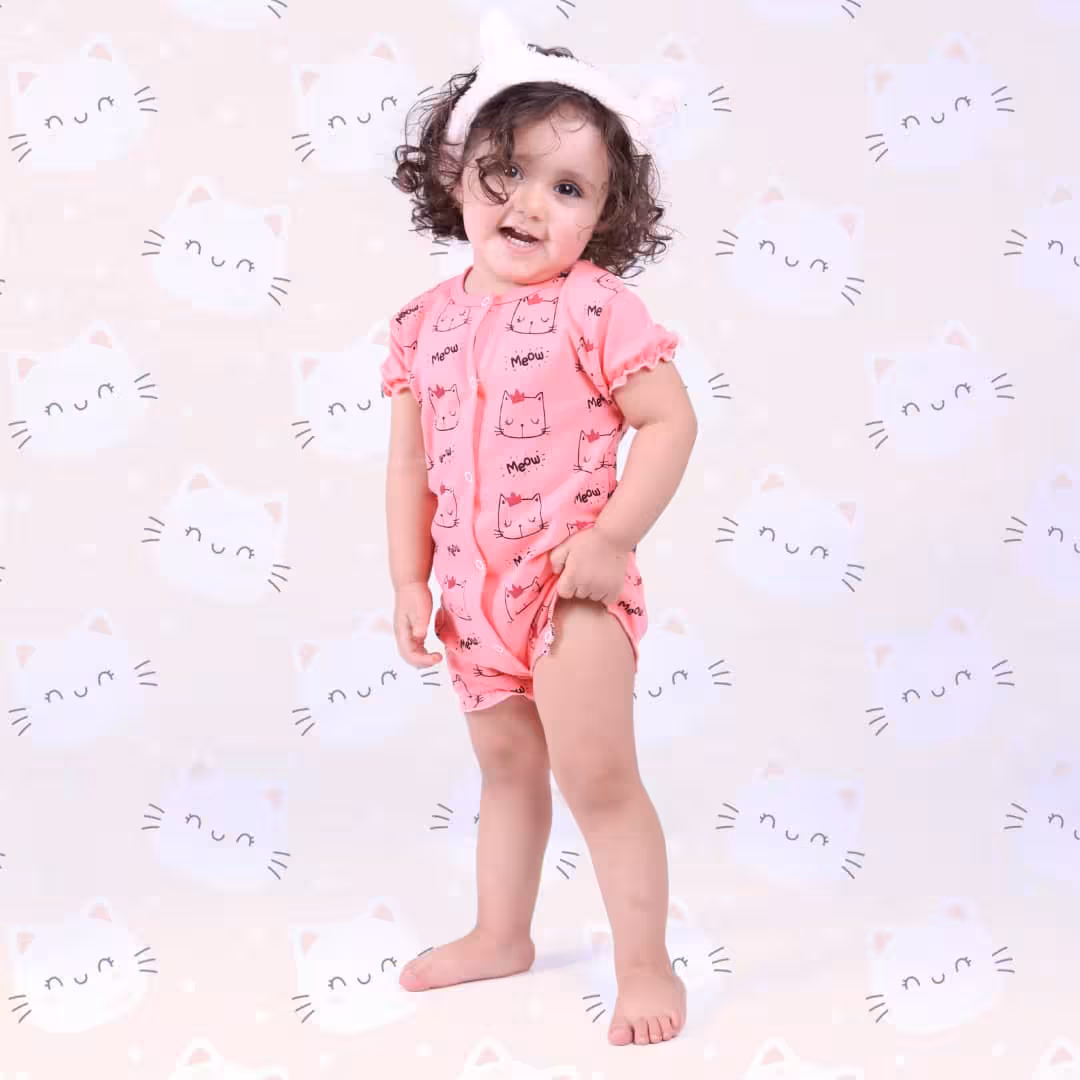 رامپر پنبه دخترانه طرح میو