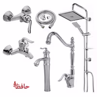 ست شیرآلات شیرآلات بهداشتی و ساختمانی مدل قجری مجموعه 6 عددی
